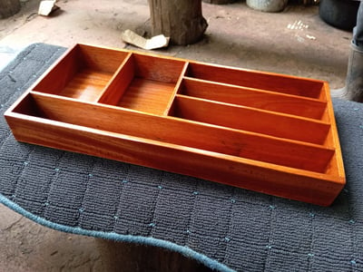 Custom-Made 46x22cm Cutlery Tray with Standard Compartments within custom made realization
