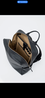 Tailor-made black leather rucksack - Weatherproof  within custom made realization